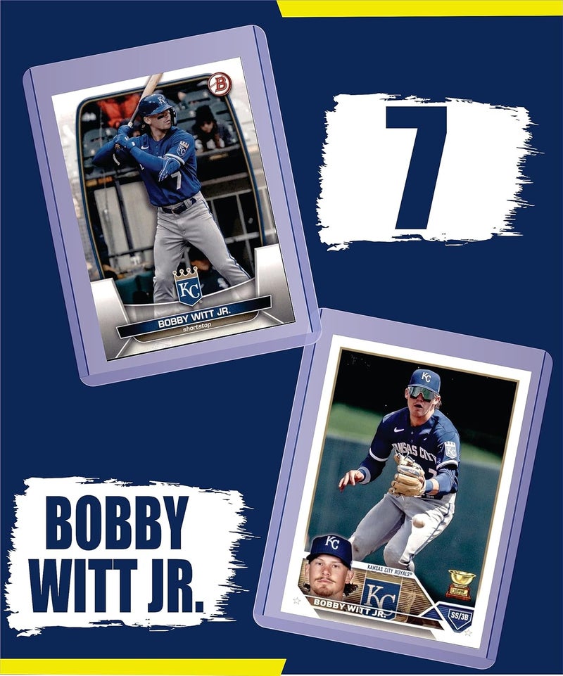 Chaser Bobby Witt Jr. (5) Assorted Baseball Cards Gift Pack - Kansas City Royals - Image 2